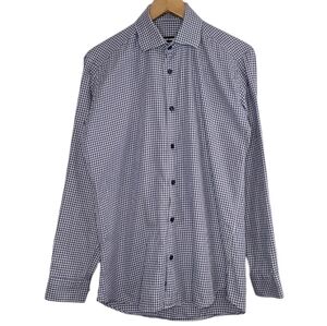 Jared Lang Men's Plaid Long Sleeve Casual Button Down Dress Shirt Size S